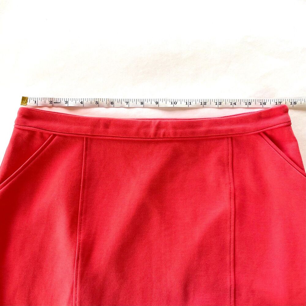NWOT Boden Cotton Blend Sixties Mod Mini Skirt in Vibrant Orange Coral Pink 12T - Picture 11 of 11